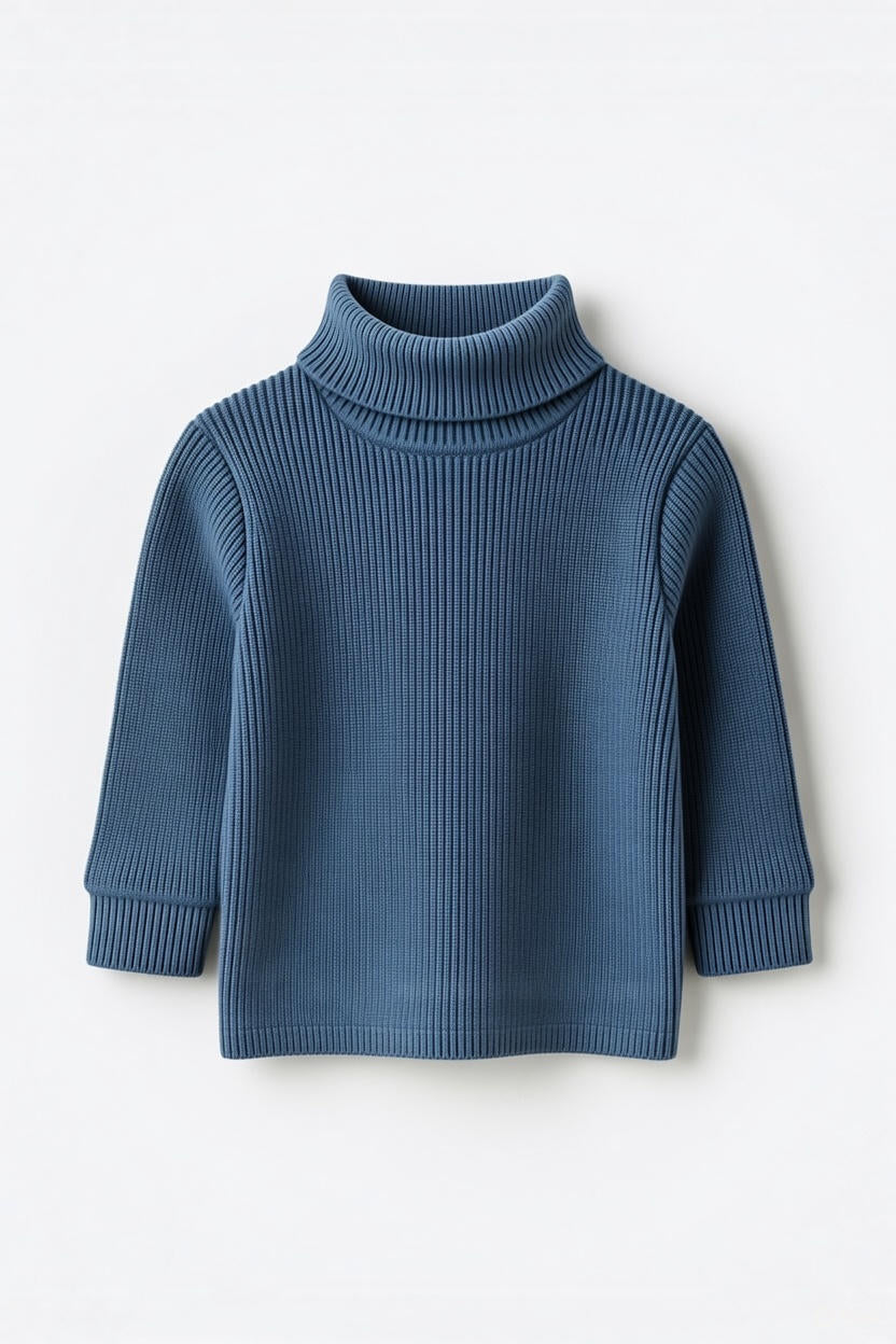 Kids Unisex Full Sleeves Highneck – 9 Months to 7 Years, Zinc