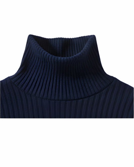 Kids Unisex Full Sleeves Highneck β 9 Months to 7 Years, Navy