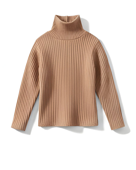 Kids Unisex Full Sleeves Highneck – 9 Months to 7 Years, Beige